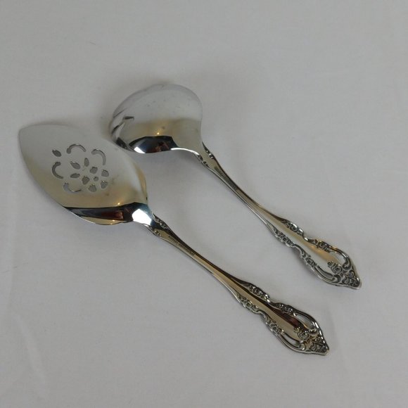 Oneida Brahms Community Stainless 5 Serving Pieces Pie Gravy Sugar Butter Fork - Picture 11 of 13
